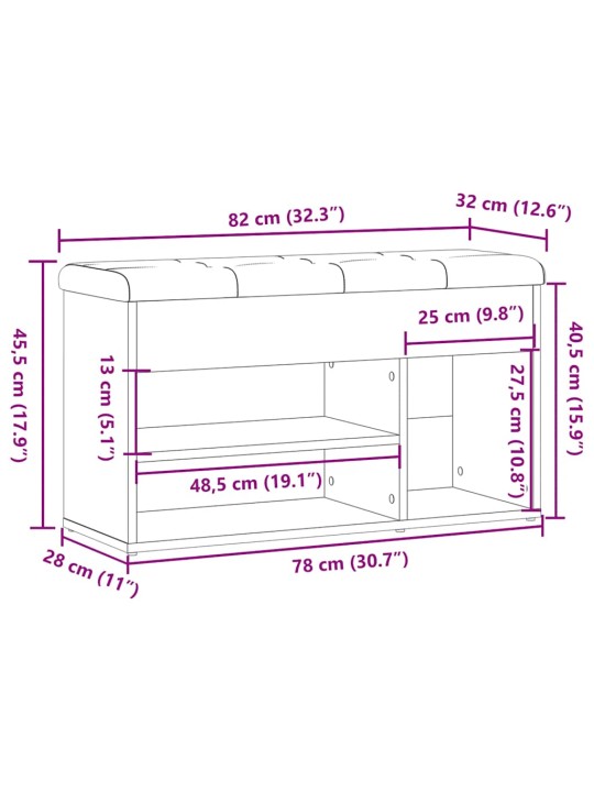 KINGAPINK VANA PUIT 82X32X45,5 CM ENGINEERED WOOD
