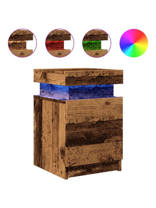 ÖÖKAPP 2 TK, LED, VANA PUIT, 35X39X55 CM, TEHISPUIT