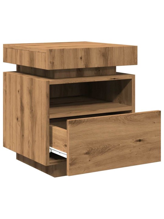 LED-VALGUSTITEGA ÖÖKAPID 2 TK ARTISAN OAK 40X39X48,5 CM
