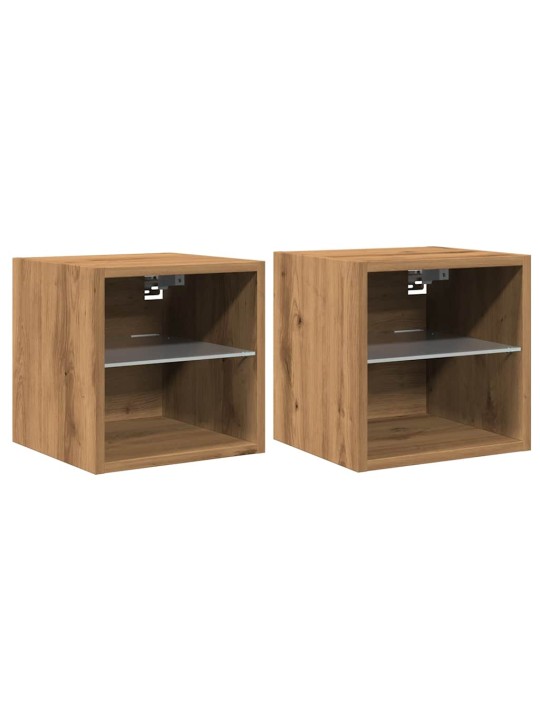 TV SEINAKAPID LED VALGUSTITEGA 2 TK ARTISAN OAK 30X28,5X30 CM