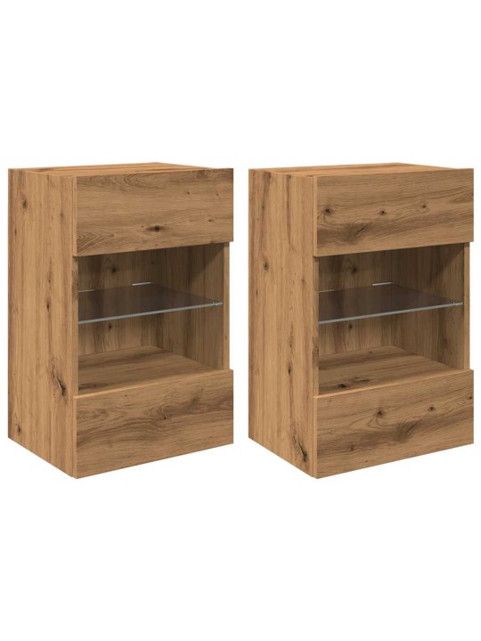 TV SEINAKAPID LED VALGUSTITEGA 2 TK ARTISAN OAK 40X30X60,5 CM