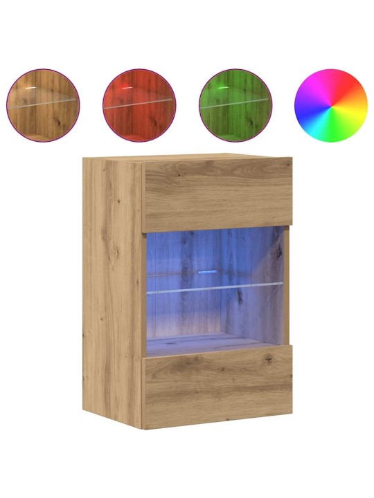 TV SEINAKAPID LED VALGUSTITEGA 2 TK ARTISAN OAK 40X30X60,5 CM