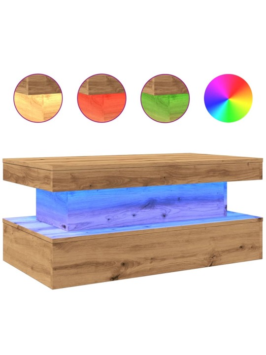 KOHVILAUD LED-TULEDEGA, KÄSITÖÖTAMM, 90X50X40 CM