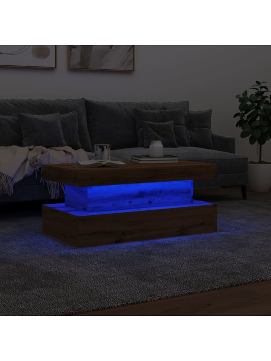 KOHVILAUD LED-TULEDEGA, KÄSITÖÖTAMM, 90X50X40 CM