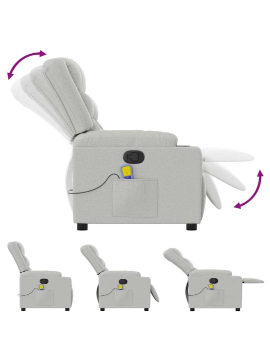 MASSAGE RECLINER TOOL CLOUD GREY FABRIC