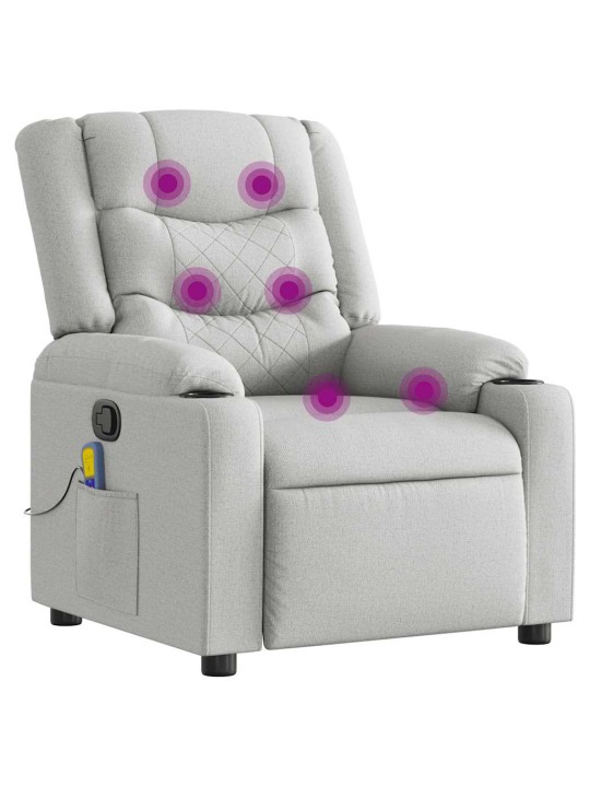 MASSAGE RECLINER TOOL CLOUD GREY FABRIC