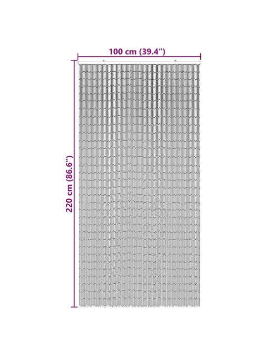 PUTUKAUKSE KARDIN, PALMIPUU PRINT, 100X220 CM, BAMBUS