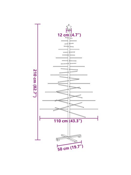 Puidust jõulupuu kaunistuseks, 210 cm, männipuit