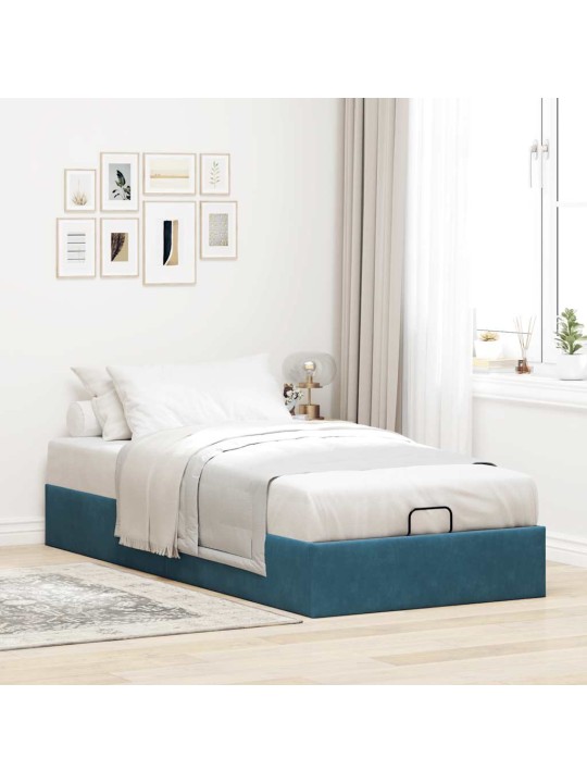 OTTOMANI VOODIRAAM ILMA MADRATSITA, TUMESININE, 80X200CM, SAMET