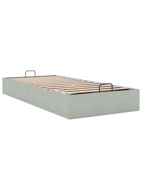OTTOMANI VOODIRAAM ILMA MADRATSITA, HELEHALL, 90X200 CM, SAMET