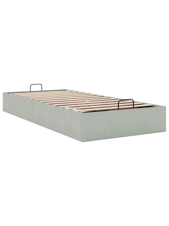 OTTOMANI VOODIRAAM ILMA MADRATSITA, HELEHALL, 100X200 CM, SAMET