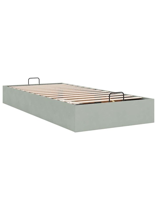 OTTOMANI VOODIRAAM ILMA MADRATSITA, HELEHALL, 100X200 CM, SAMET
