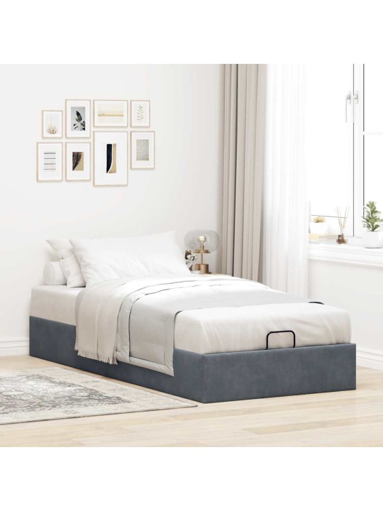 OTTOMANI VOODIRAAM ILMA MADRATSITA, TUMEHALL, 100X200 CM, SAMET