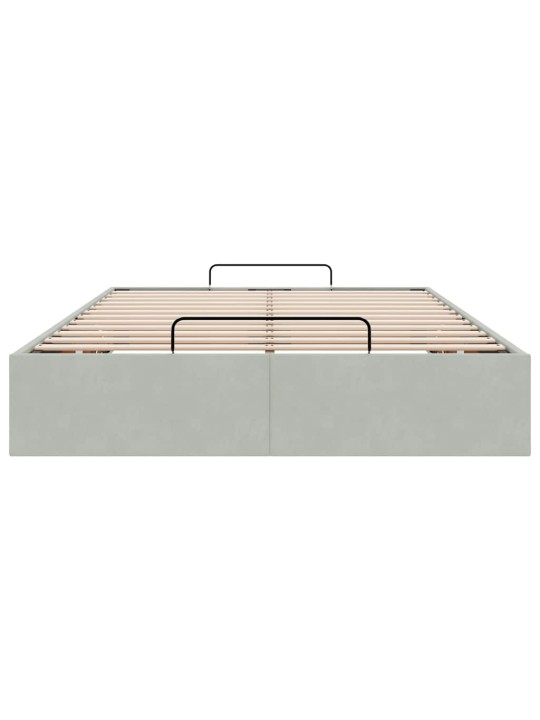 OTTOMANI VOODIRAAM ILMA MADRATSITA, HELEHALL, 120X200 CM, SAMET