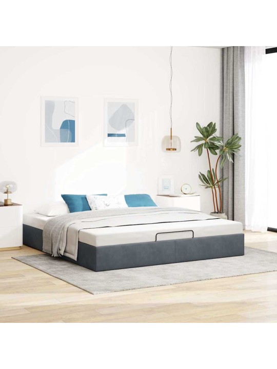 OTTOMANI VOODIRAAM ILMA MADRATSITA, TUMEHALL, 160X200CM, SAMET