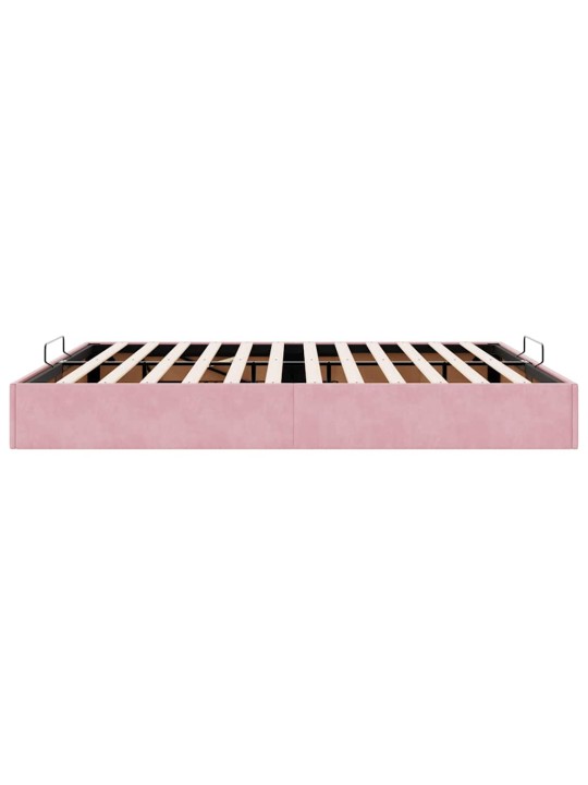 OTTOMANI VOODIRAAM ILMA MADRATSITA ROOSA 160X200 CM SAMET