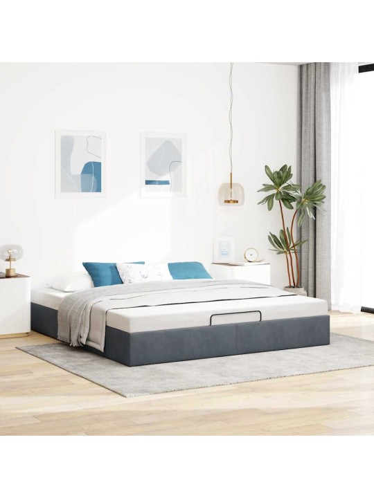 OTTOMANI VOODIRAAM ILMA MADRATSITA, TUMEHALL, 200X200 CM, SAMET
