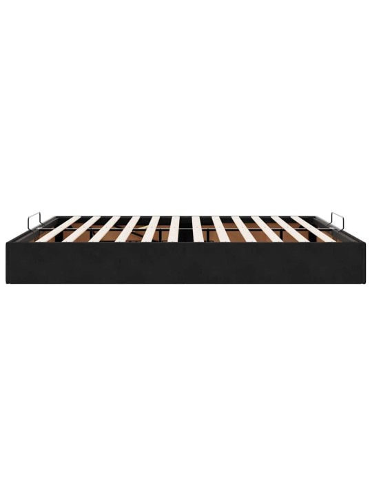 OTTOMANI VOODIRAAM ILMA MADRATSITA, MUST, 200X200 CM, SAMET