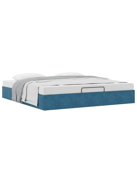OTTOMANI VOODIRAAM ILMA MADRATSITA, TUMESININE 200X200 CM SAMET