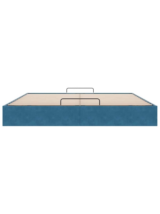 OTTOMANI VOODIRAAM ILMA MADRATSITA, TUMESININE 200X200 CM SAMET
