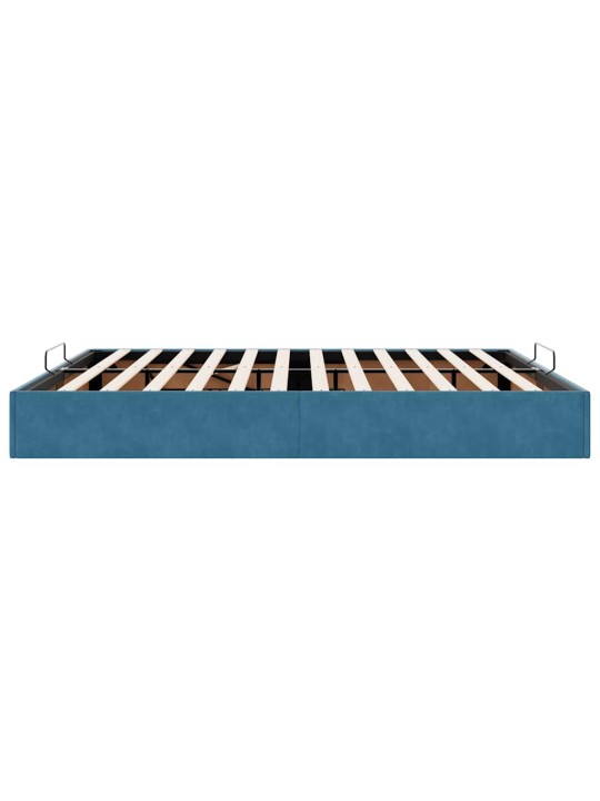 OTTOMANI VOODIRAAM ILMA MADRATSITA, TUMESININE 200X200 CM SAMET