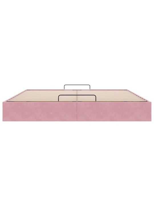 OTTOMANI VOODIRAAM ILMA MADRATSITA, ROOSA, 200X200 CM, SAMET