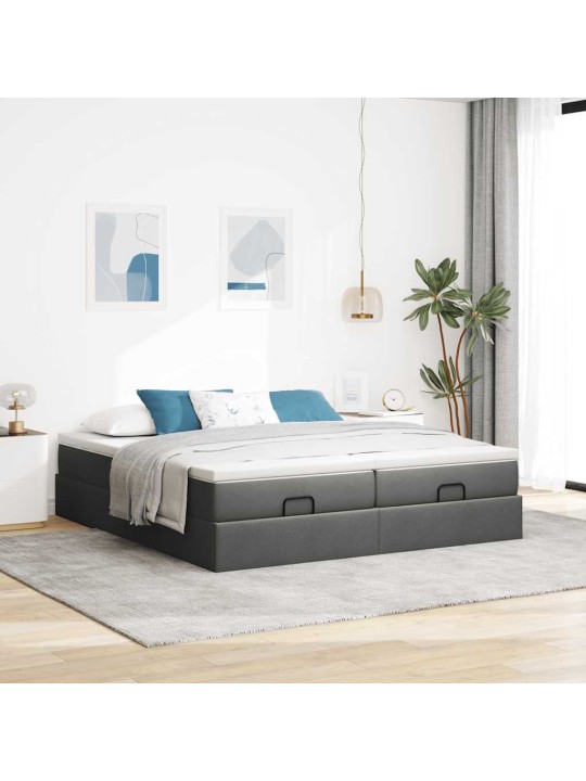 OTTOMANI VOODIRAAM MADRATSITEGA, TUMEHALL, 180X200CM, KANGAS
