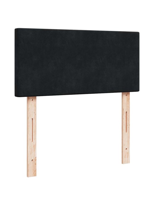 OTTOMANI VOODIRAAM MADRATSIGA, MUST, 90X190CM, SAMET