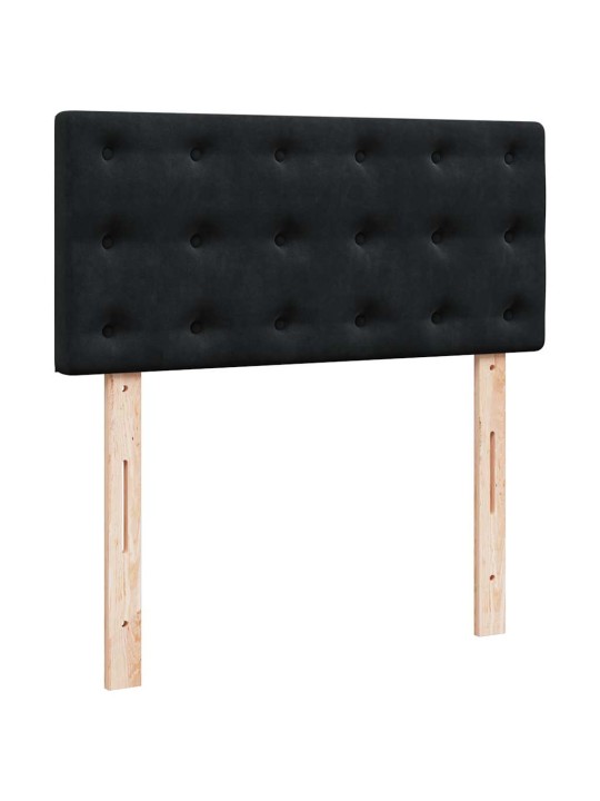 OTTOMANI VOODIRAAM MADRATSIGA, MUST, 90X190CM, SAMET