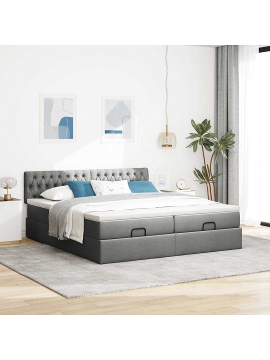 OTTOMANI VOODIRAAM MADRATSITEGA, TUMEHALL, 160X200CM , KANGAS