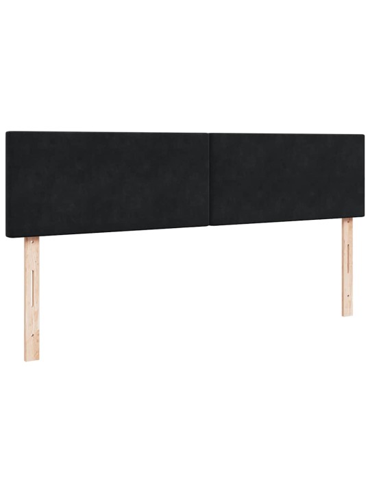 OTTOMANI VOODIRAAM MADRATSITEGA, MUST, 200X200 CM, SAMET