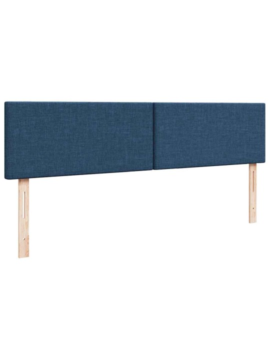 OTTOMANI VOODI MADRATSI JA LED, SININE, 180X200CM, KANGAS
