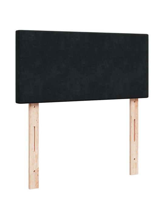 OTTOMANI VOODIRAAM MADRATSIGA, MUST, 90X190CM, SAMET