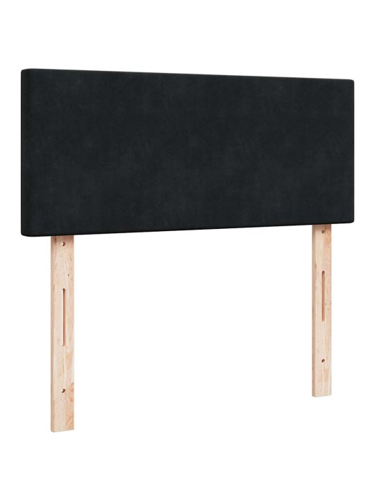OTTOMANI VOODIRAAM MADRATSIGA, MUST, 120X200 CM, SAMET