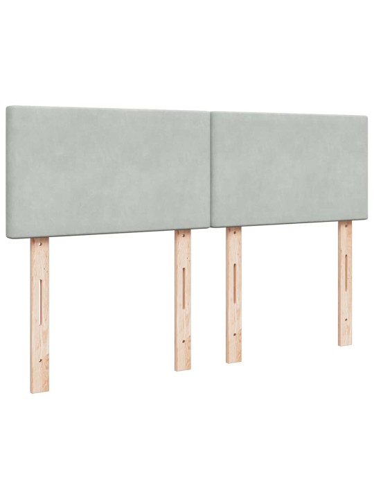 OTTOMANI VOODI MADRATSIGA JA LED, HELEHALL, 140X190CM, SAMET