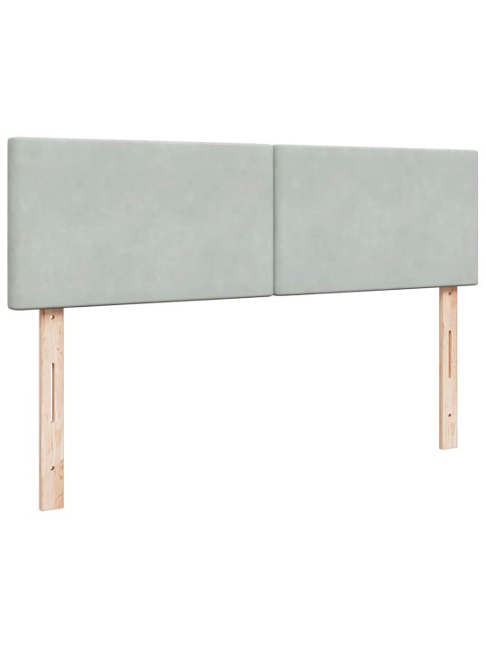 OTTOMANI VOODI MADRATSIGA JA LED, HELEHALL, 140X200 CM, SAMET