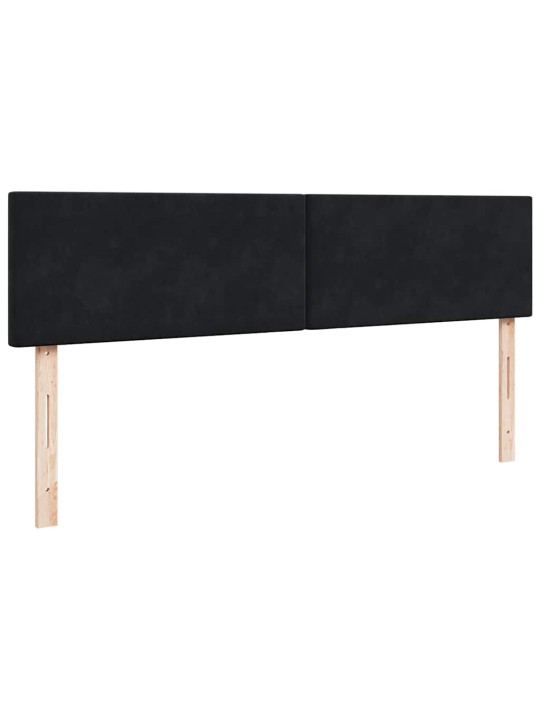 OTTOMANI VOODIRAAM MADRATSIGA, MUST, 160X200 CM, SAMET