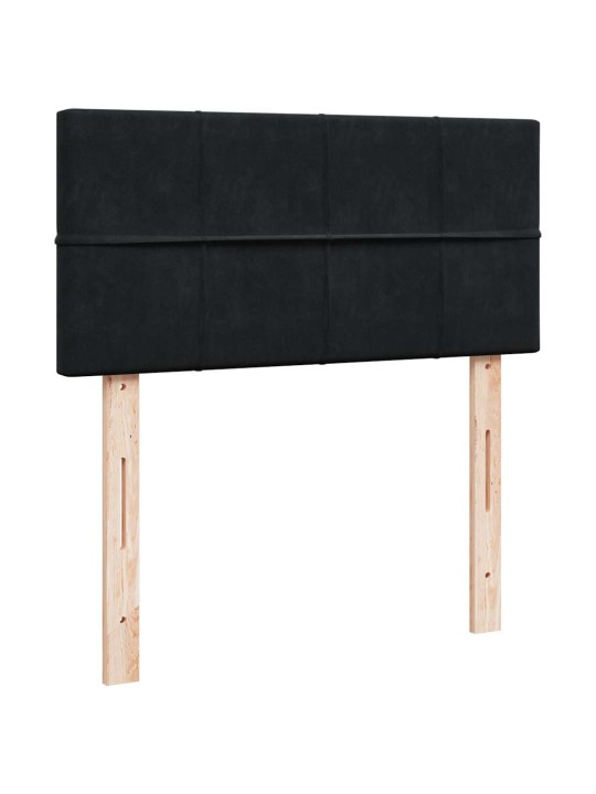 OTTOMANI VOODIRAAM MADRATSIGA, MUST, 90X190CM, SAMET