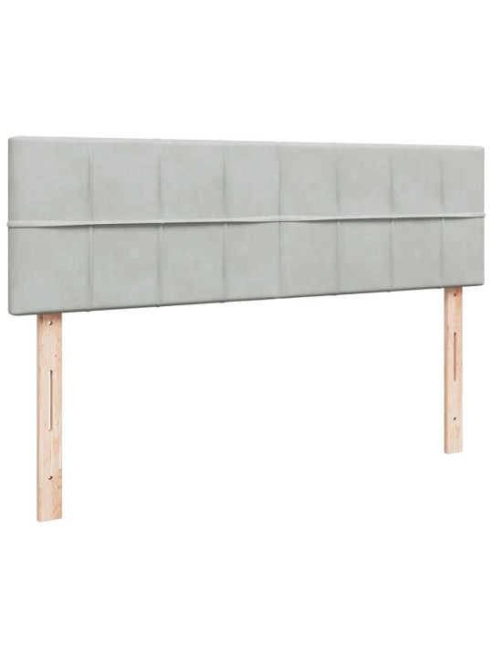 OTTOMANI VOODI MADRATSIGA JA LED, HELEHALL, 140X190CM, SAMET