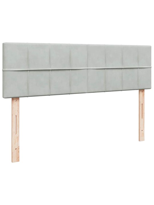 OTTOMANI VOODI MADRATSIGA JA LED, HELEHALL, 140X200 CM, SAMET