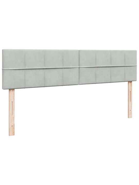 OTTOMANI VOODI MADRATSIGA JA LED, HELEHALL, 180X200CM, SAMET