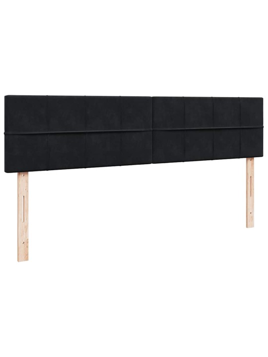 OTTOMANI VOODIRAAM MADRATSIGA, MUST, 180X200 CM, SAMET