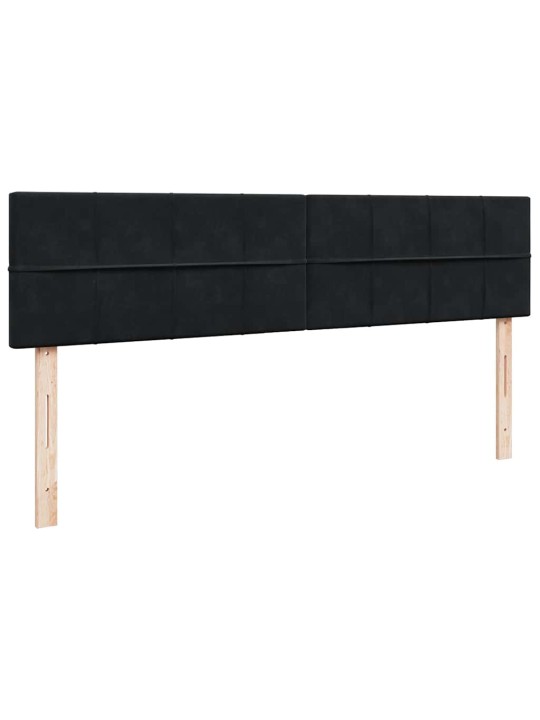 OTTOMANI VOODIRAAM MADRATSITEGA, MUST, 200X200 CM, SAMET