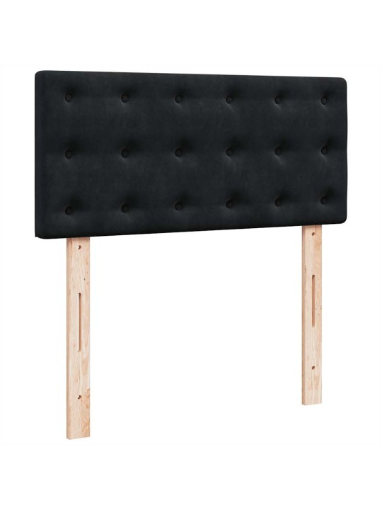 OTTOMANI VOODIRAAM MADRATSIGA, MUST, 90X190CM, SAMET