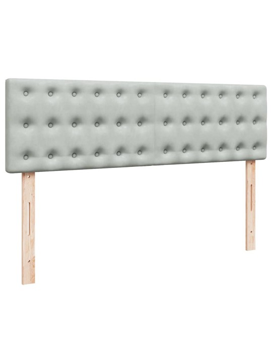 OTTOMANI VOODI MADRATSIGA JA LED, HELEHALL, 140X190CM, SAMET