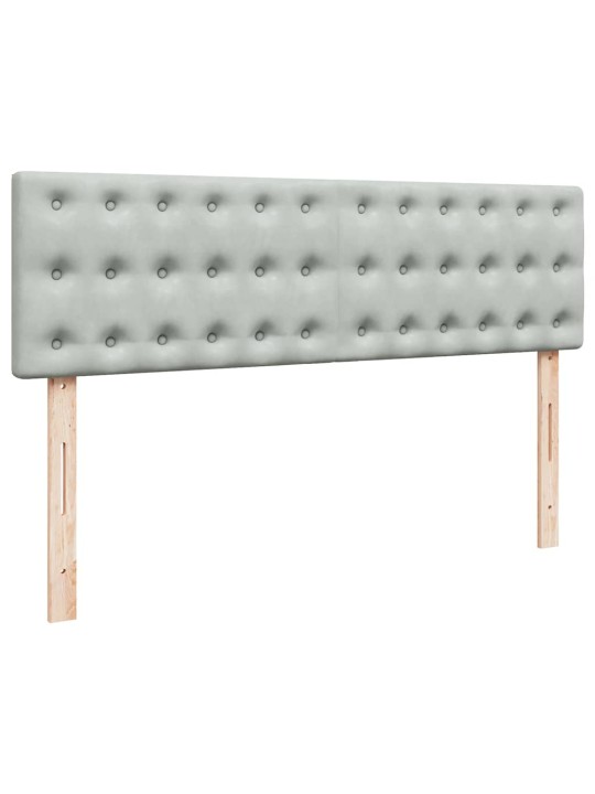 OTTOMANI VOODI MADRATSIGA JA LED, HELEHALL, 140X200 CM, SAMET