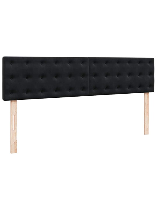 OTTOMANI VOODIRAAM MADRATSIGA, MUST, 160X200 CM, SAMET