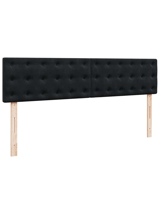 OTTOMANI VOODIRAAM MADRATSIGA, MUST, 180X200 CM, SAMET