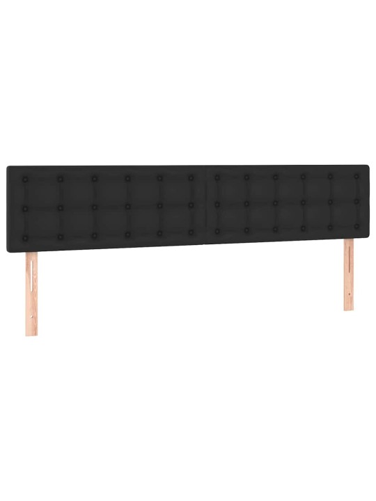 OTTOMANI VOODI MADRATSITEGA&LED, MUST, 180X200CM KUNSTNAHK
