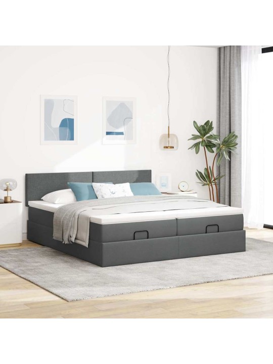 OTTOMANI VOODIRAAM MADRATSITEGA, TUMEHALL, 160X200CM, KANGAS